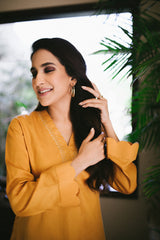 Honey Hand Embroidered Zari Shirt NZ-005