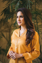 Honey Hand Embroidered Zari Shirt NZ-005