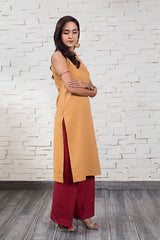 Red Cotton Palazzo Pants NJ-005