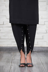 Black tulip Shalwar with Pearls NJ-002