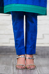 Cobalt Blue Slim Fit Pocketed Pants NJ-006