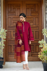Maroon & Rust Dupatta NRA-007-MRD