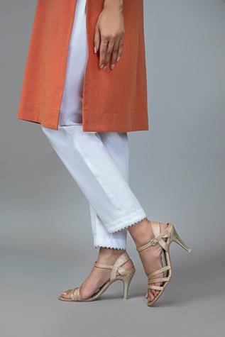 White Straight Pants NR-005