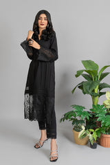 Classic Black with Laces and Pleats (2 Piece)