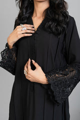 Classic Black with Laces and Pleats (2 Piece)