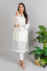 White with Laces and Pleats (2 Piece)