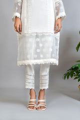 White with Laces and Pleats (2 Piece)