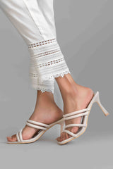 White with Laces and Pleats (2 Piece)