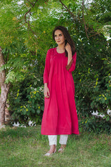 Cerise Pink Long Shirt NS-007