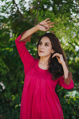 Cerise Pink Long Shirt NS-007