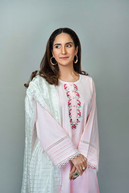 White Dupatta with Gota NR-006