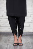 Black tulip Shalwar with Pearls NJ-002
