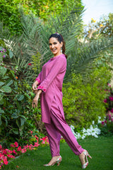 Pink Straight Shalwar NZ-006