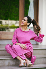 Pink Straight Shalwar NZ-006