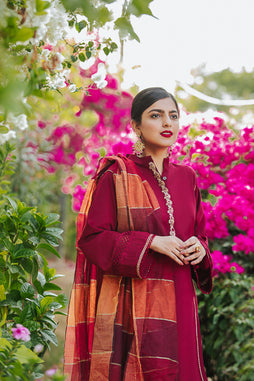 Maroon & Rust Dupatta NRA-007-MRD