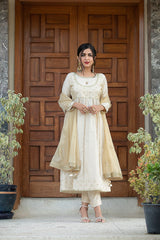 Ivory Maysuri Dupatta NRA-009-IVD