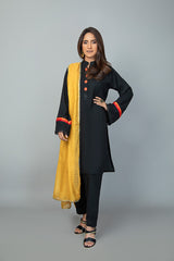 Mustard Dupatta with Gota and Sequins NR-007