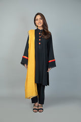 Black Hand Embroidered Kurta NR-007