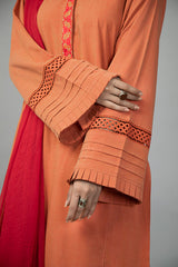 Burnt Orange Hand Embroidered Kurta NR-008