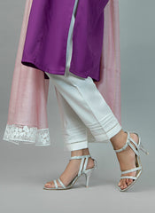 White Straight Shalwar NR-009