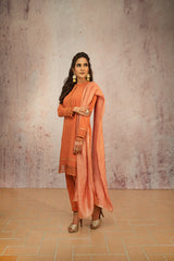 Peach Dupatta with Gota and Sequins NQ-003-PD