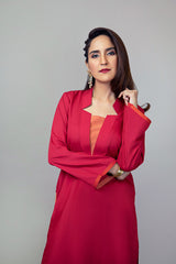 Cranberry Red Shirt with Orange NR-004