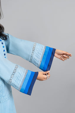 Sky Blue with Ombré and Laces (2 Piece)