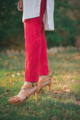 Red Jacquard Pants NS-003