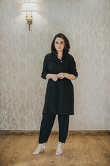 Black Straight Shalwar NK-005