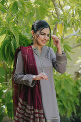 Mahogany & Dull Gold Dupatta NRA-010-MGD