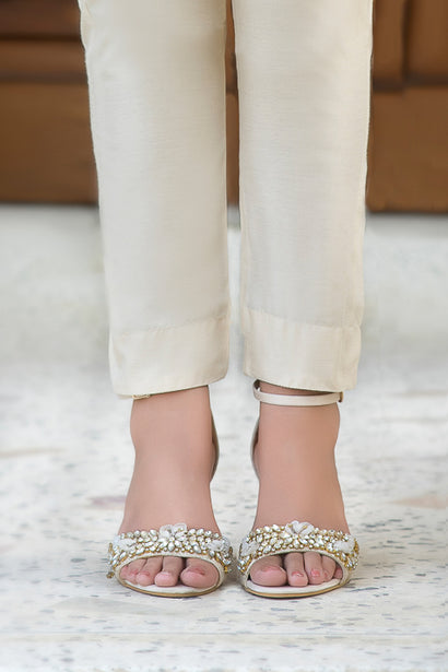 Ivory Slim Fit Pants NRA-009