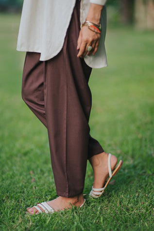 Brown Straight Shalwar NS-004