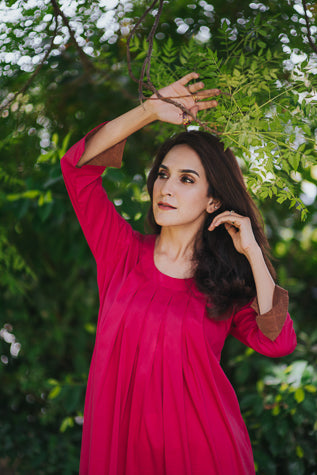 Cerise Pink Long Shirt NS-007