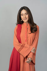 Burnt Orange Hand Embroidered Kurta NR-008