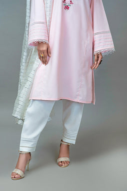 White Straight Shalwar NR-006
